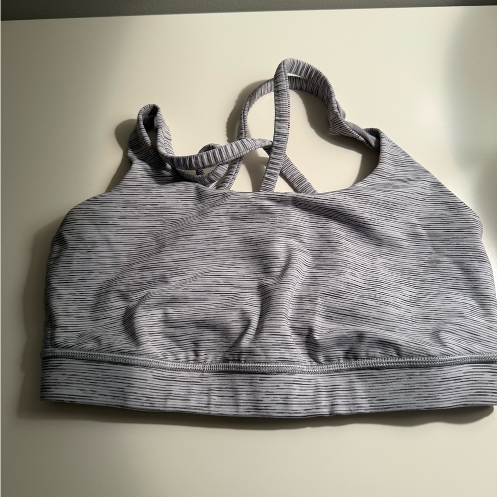 Gray Strappy Sports Bra - LULULEMON